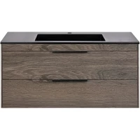 Тумба под раковину Vincea Chiara 2D VMC-2C2100RO 99 см, подвесная, темный дуб