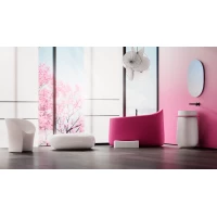 Ванна из литьевого мрамора Salini S-Sense Oriente Ofuro 1043101GF  140x80 см, отдельностоящая, покраска по RAL глянец полностью