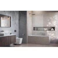 Шторка на ванну Radaway Essenza Brushed Nickel PND II 140 Left 110002140-91-01L 140 см L, профиль никель матовый, стекло прозрачное