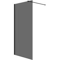 Душевая перегородка Knotlor Velum WI100TG0GM 100 см, профиль вороненая сталь, стекло тонированное