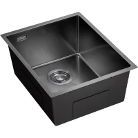 Кухонная мойка Emar EMB-130 PVD Nano Dark 38x42 см, вороненая сталь