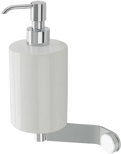 Дозатор для жидкого мыла Stil Haus Buket BK30(08-BI) настенный, хром/белый