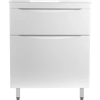 Тумба с раковиной белый матовый 70 см Style Line Бергамо СС-00002310 + СС-00002296