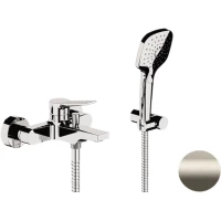 Смеситель для ванны Remer Slash SL02XV с душевым гарнитуром, нержавеющая сталь