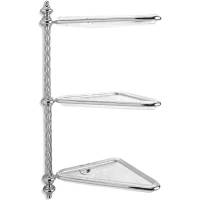 Полка для ванной Stil Haus Giunone G693GIUNONE(08) 22x22 см, угловая, тройная, хром