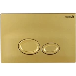 Изображение товара кнопка смыва creavit drop gp200600 для инсталляции, золотой матовый