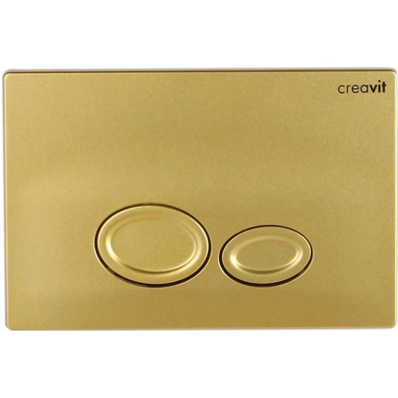 Кнопка смыва Creavit Drop GP200600 для инсталляции, золотой матовый