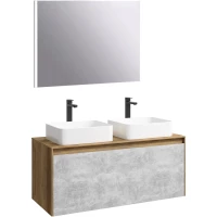 Комплект мебели дуб балтийский/бетон светлый 120 см Aqwella 5 Stars Mobi MOB0112DB + MOB0712BS + 641945 + 641945 + SM0210