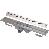 Душевой трап (лоток) AlcaPlast APZ1 Dream APZ1-850 + DREAM-850L 84,4 см, с решеткой, перфорированный, хром