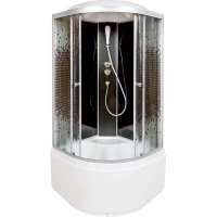 Душевая кабина 90x90x215 см Deto L890BLACK интимато