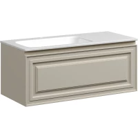 Тумба с раковиной бежевый матовый 101 см Sancos Very VR100LCE + CN7014