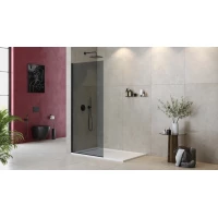 Неподвижная перегородка 100 см Cezares LIBERTA-L-1-TB-100-GR-NERO графитовое