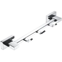 Планка с крючками Shevanik SG5631 для ванны, хром