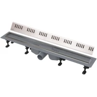 Душевой трап (лоток) AlcaPlast APZ22 Dream APZ22-850 + DREAM-850L 84,4 см, с решеткой, перфорированный, хром