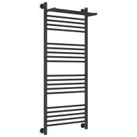 Полотенцесушитель водяной 1200x500 темный титан муар Сунержа Богема с полкой+ 15-0223-1250