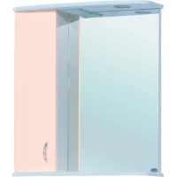 Зеркальный шкаф 60x72 см бежевый глянец/белый глянец L Bellezza Астра 4614909002070