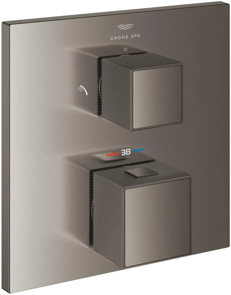 

Термостат для ванны Grohe Allure Brilliant 24428AL0 встраиваемый, темный графит матовый