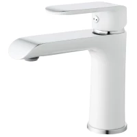 Смеситель для раковины хром/белый IDDIS CalIpso CALSB00i01