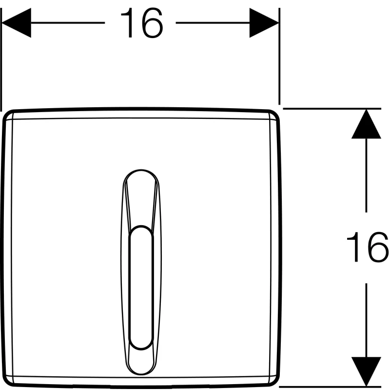 Система электронного управления смывом писсуара, питание от батарей Geberit Basic альпийский белый 115.818.11.5