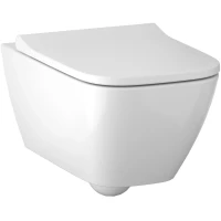 Унитаз подвесной Geberit Smyle Square 500.683.00.2 безободковый, с сиденьем микролифт, белый