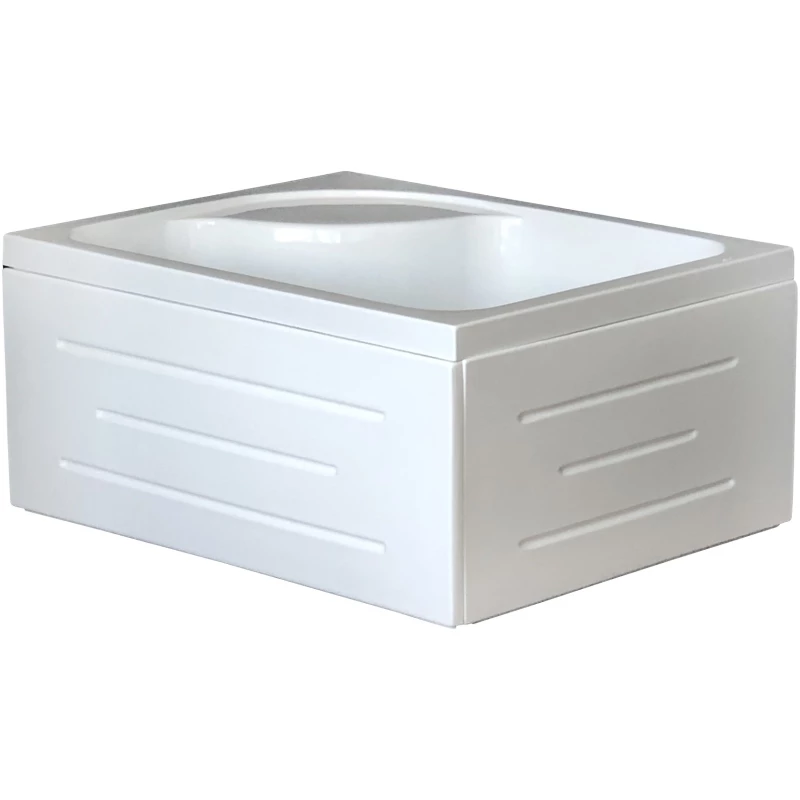 Душевой уголок с поддоном 100x80 см Royal Bath RB8100BP-C-CH-L матовое