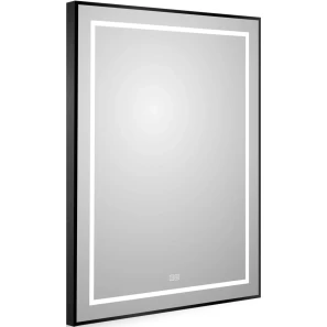 Изображение товара зеркало belbagno kraft spc-kraft-700-900-led-tch-warm-nero 70x90 см, с led-подсветкой, сенсорным выключателем, антизапотеванием, черный