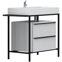 Тумба белый глянец/черный матовый 93,7 см Belux Биарритц Н 80-02 4810924257468