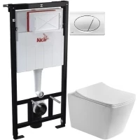 Комплект подвесной унитаз Art&Max Techno AM9310CHR/SC + система инсталляции AlcaPlast AM101/11203:1RUSSETM71