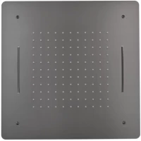 Потолочный душ Boheme 428-GM 600 мм, 2 режима, графит матовый