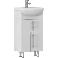 Тумба под раковину Vigo Turin 223 42 см, напольная, белый глянец/белый матовый