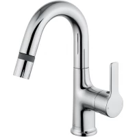 Смеситель для раковины Wonzon & Woghand WW-FE01L212-CR с выдвижным изливом, хром