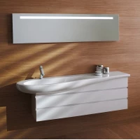 Тумба белый глянец 135 см 2 ящика Laufen Alessi One 4.2436.0.097.631.1