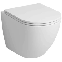 Унитаз подвесной Grossman GR-4455MSQ безободковый, торнадо, с сиденьем микролифт, белый матовый