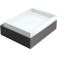 Мыльница Boheme Qubic 10723-SGM настенная, графит глянец