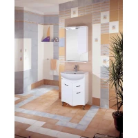 Комплект мебели белый глянец 61,5 см Onika Лайн 106044 + 4620008192772 + 205820