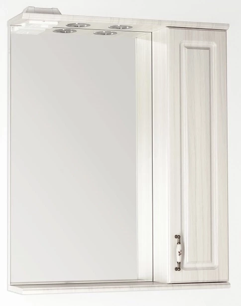 Зеркальный шкаф 65x83 см рельеф пастель Style Line Олеандр-2 ЛС-00000202