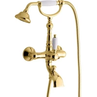 Смеситель для ванны Emmevi Laguna 40011/OR с душевым гарнитуром, золотой
