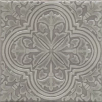 Декор Фес серый глянцевый 15x15x0,77