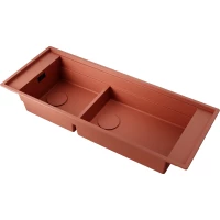 Кухонная мойка Omoikiri Artceramic Sintesi Pro 114-2-CN canyon 4997452 114x46 см, коричневый