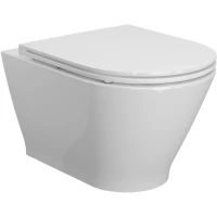 Унитаз подвесной Ambassador Elysium 183K19002RS безободковый, с сиденьем микролифт, белый глянец