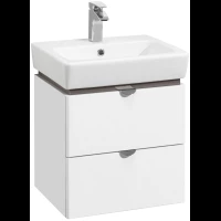 Тумба белый глянец/серый кашемир 57,2 см Акватон Скай 1A238201SY010