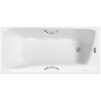 Ванна чугунная Delice Continental Plus DLR230633R 150x70 см, с отверстиями под ручки, белый