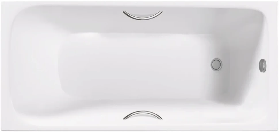 Ванна чугунная Delice Continental Plus DLR230633R 150x70 см, с отверстиями под ручки, белый