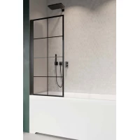 Шторка для ванны Radaway Nes Black PNJ I Factory 80 Left 10011080-54-55L прозрачное