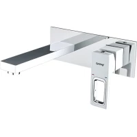 Смеситель для раковины Gappo G1017-12 встраиваемый, хром/белый