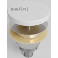 Донный клапан для ванны Salini S-Sense D 402 152201G универсальный, белый глянец