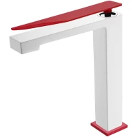 Смеситель для раковины Boheme Q 142-WR.2 белый глянец/красный