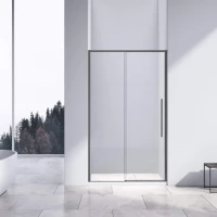 Душевая дверь Vincea Slim-N VDS-4SN110CLGM 110 см, профиль вороненая сталь, стекло прозрачное