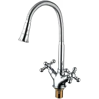 Смеситель для кухни Gappo G4089 гибким изливом, хром 