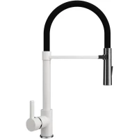 Смеситель для кухни Ulgran U-024-341 с гибким изливом, ультра-белый